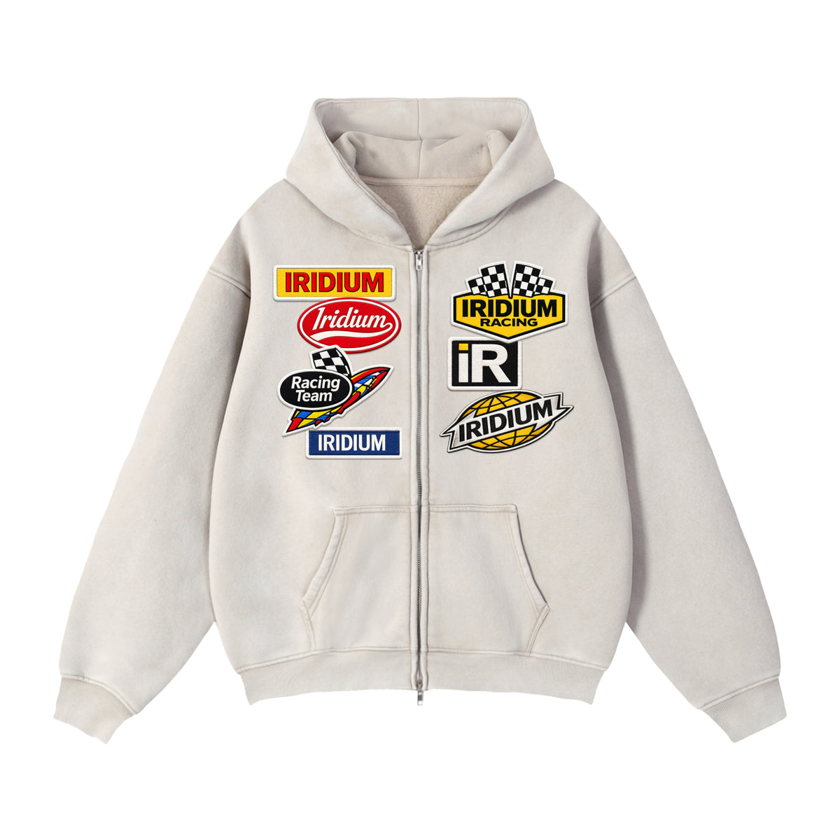 Iridium Racer Boxy Zip Hoodie