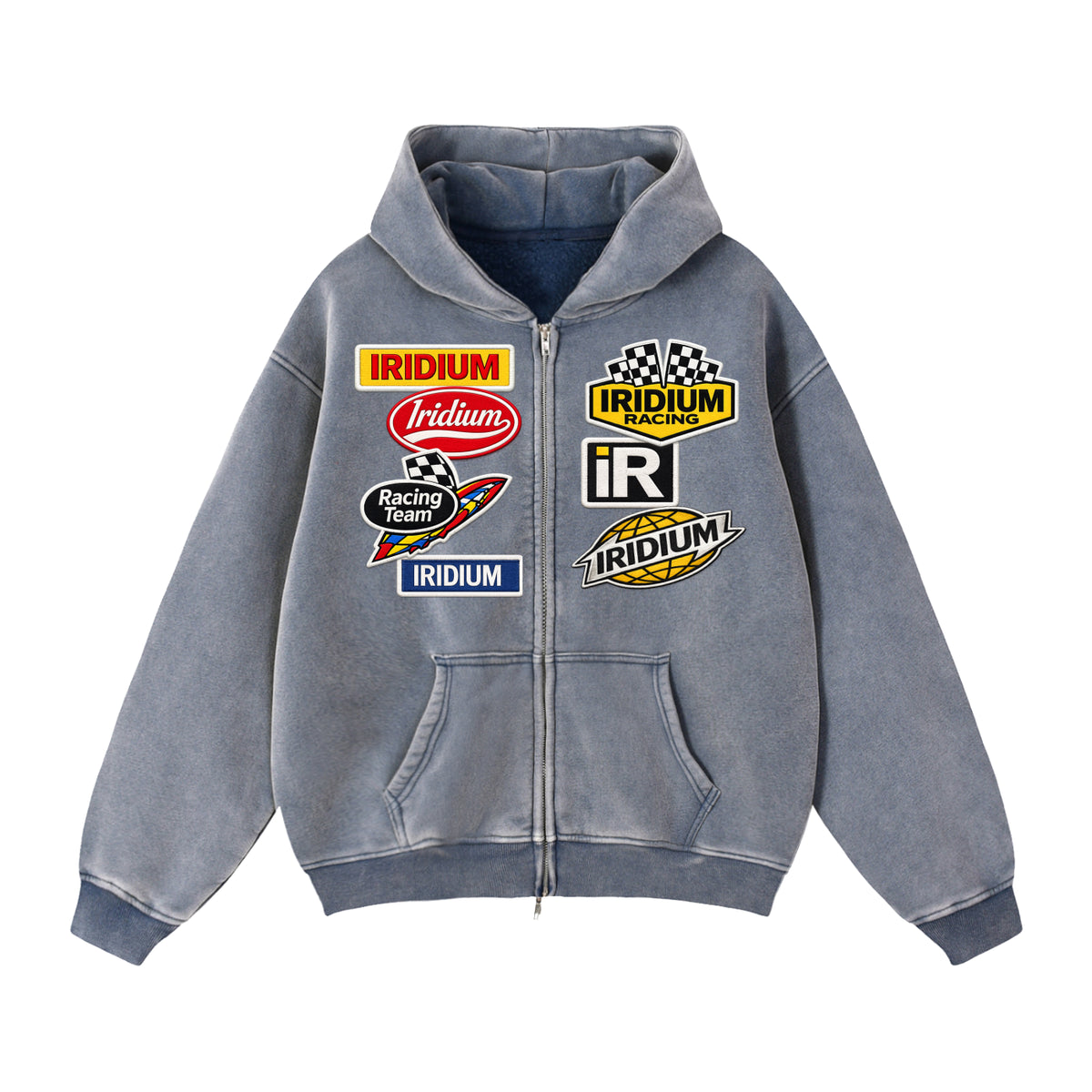 Iridium Racer Boxy Zip Hoodie