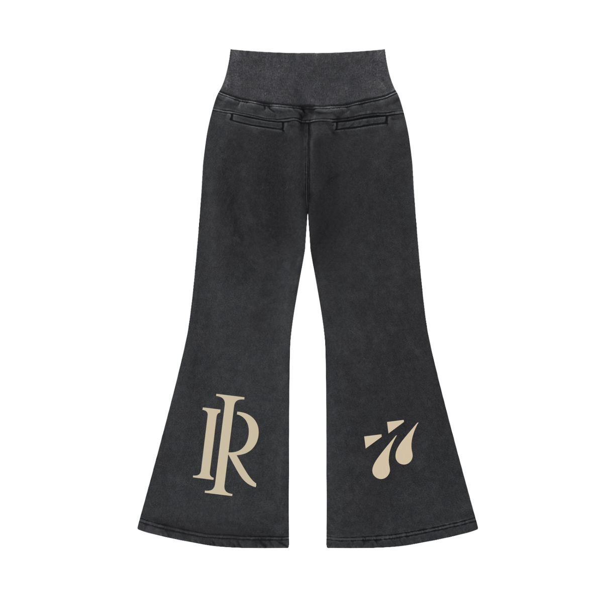 My Boo Vintage-Washed Flared Fleece Pants