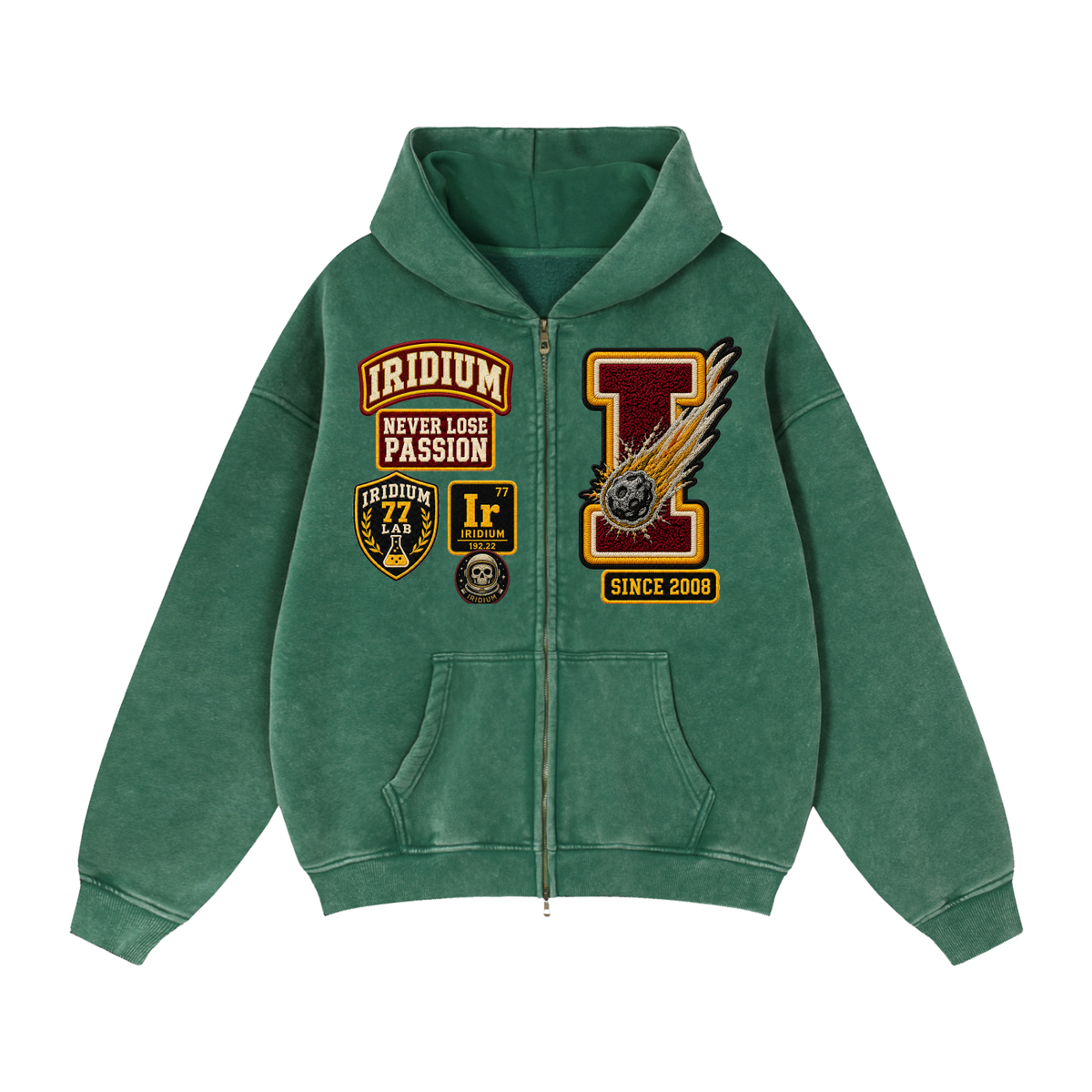 Iridium 77 Varsity Zip Hoodie