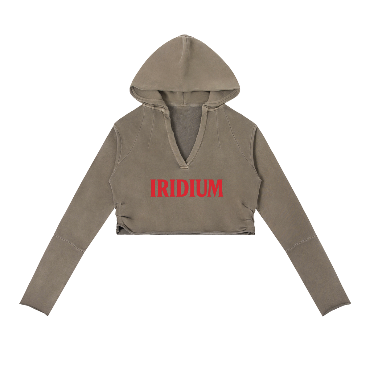 Shawty 77 Vintage-Washed Cropped Hoodie