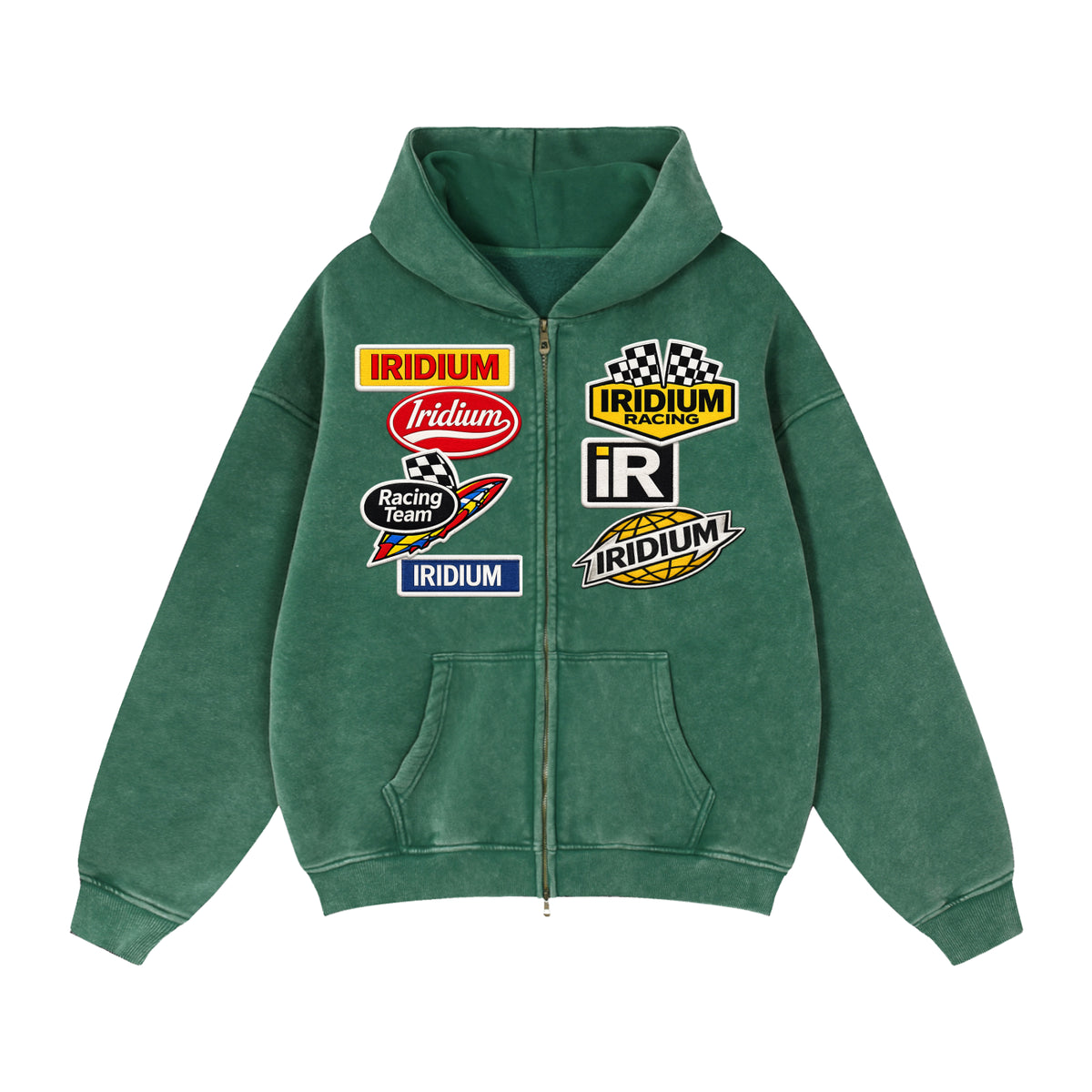 Iridium Racer Boxy Zip Hoodie