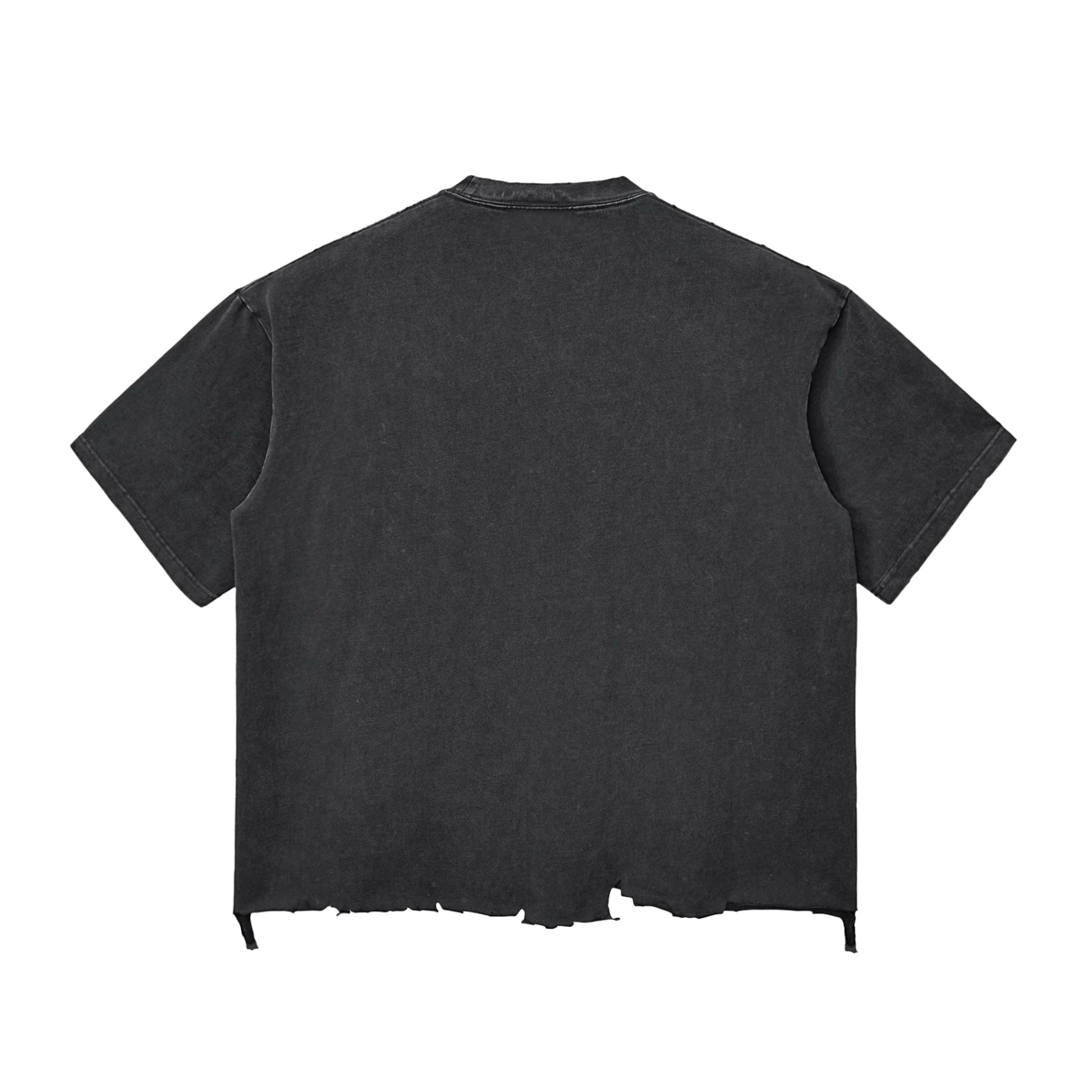Moto Logo Snow Wash Raw-Hem Boxy T-shirt