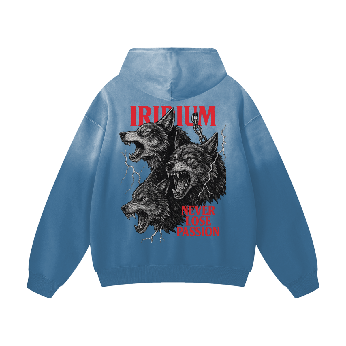 Wolves Sun-Faded Oversized Hoodie