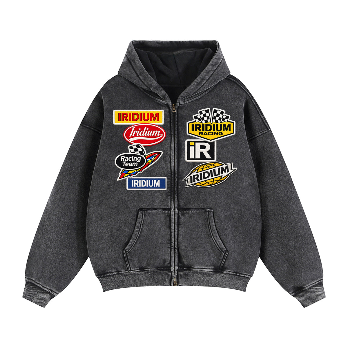 Iridium Racer Boxy Zip Hoodie