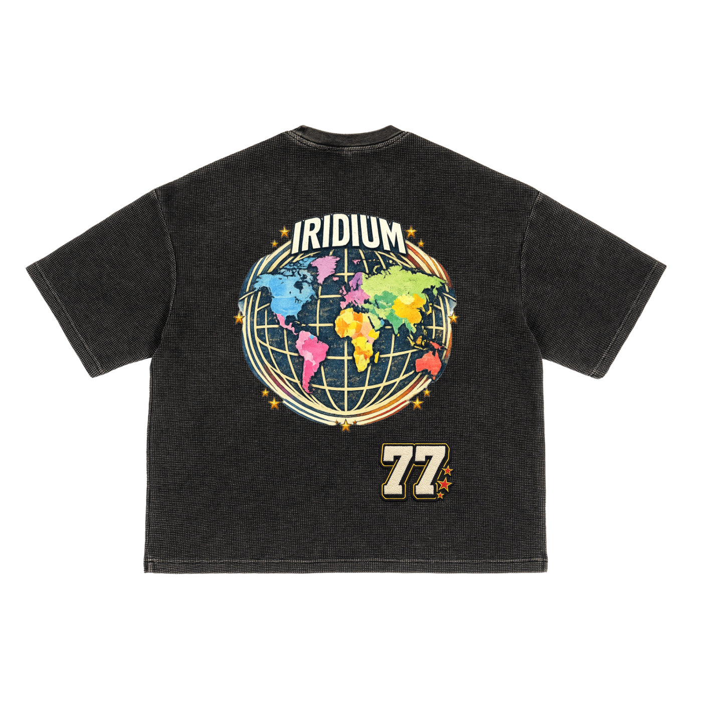 world wide  Waffle Washed Boxy T-Shirt