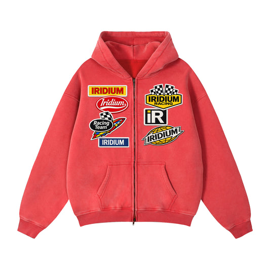 Iridium Racer Boxy Zip Hoodie
