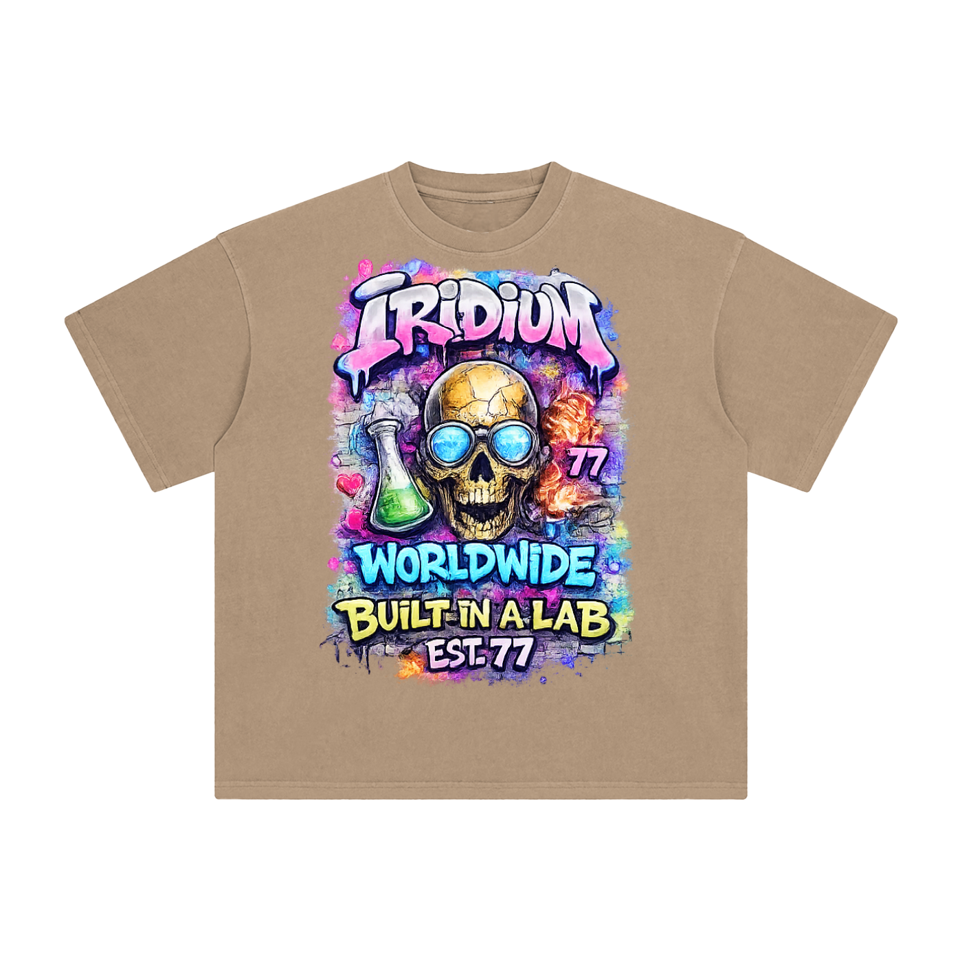 Graffiti Enzyme Washed T-Shirt