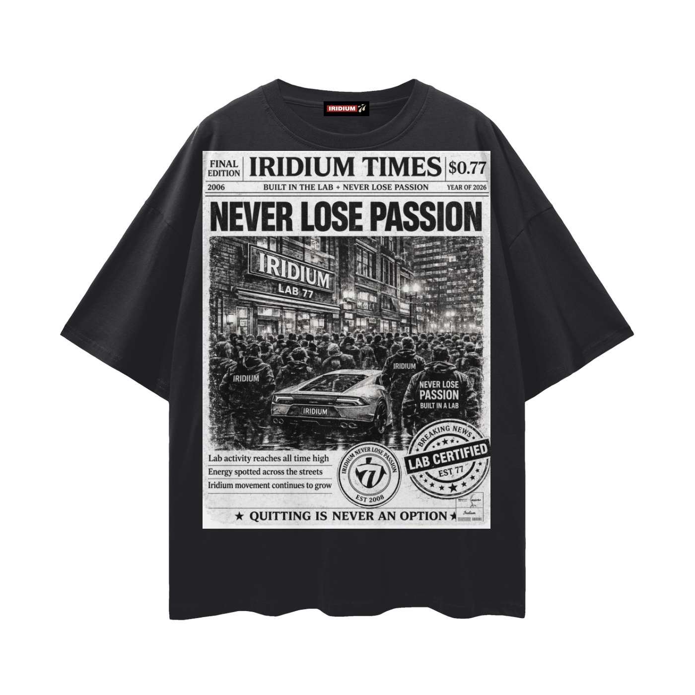 Breaking News Loose Drop Shoulder T-Shirt
