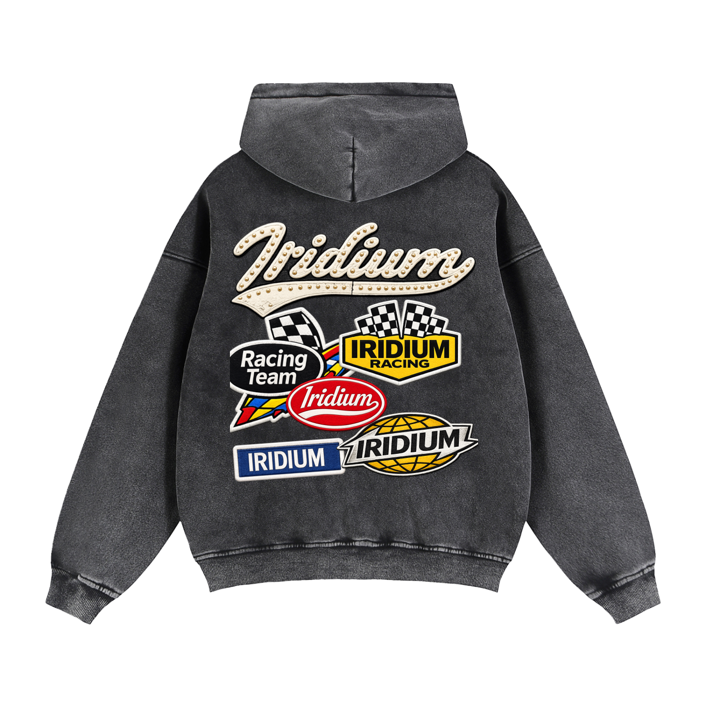 racer Zip-Through Boxy Fleece Hoodie