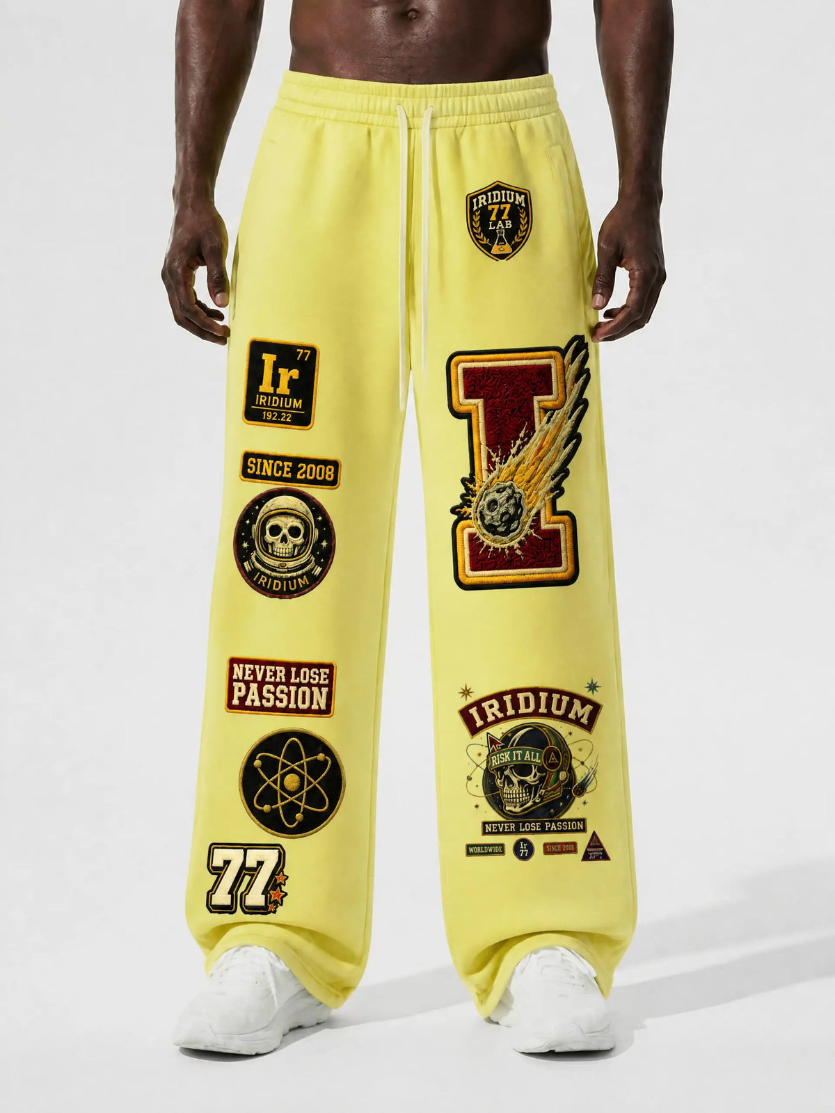 Iridium 77 Varsity Wide-Leg Sweatpants