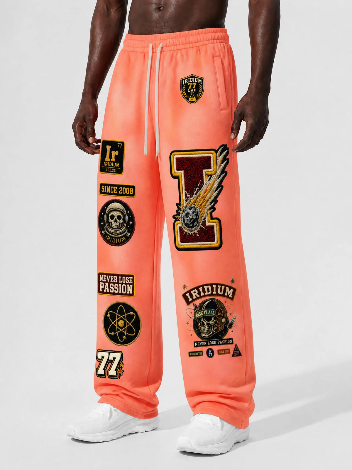 Iridium 77 Varsity Wide-Leg Sweatpants