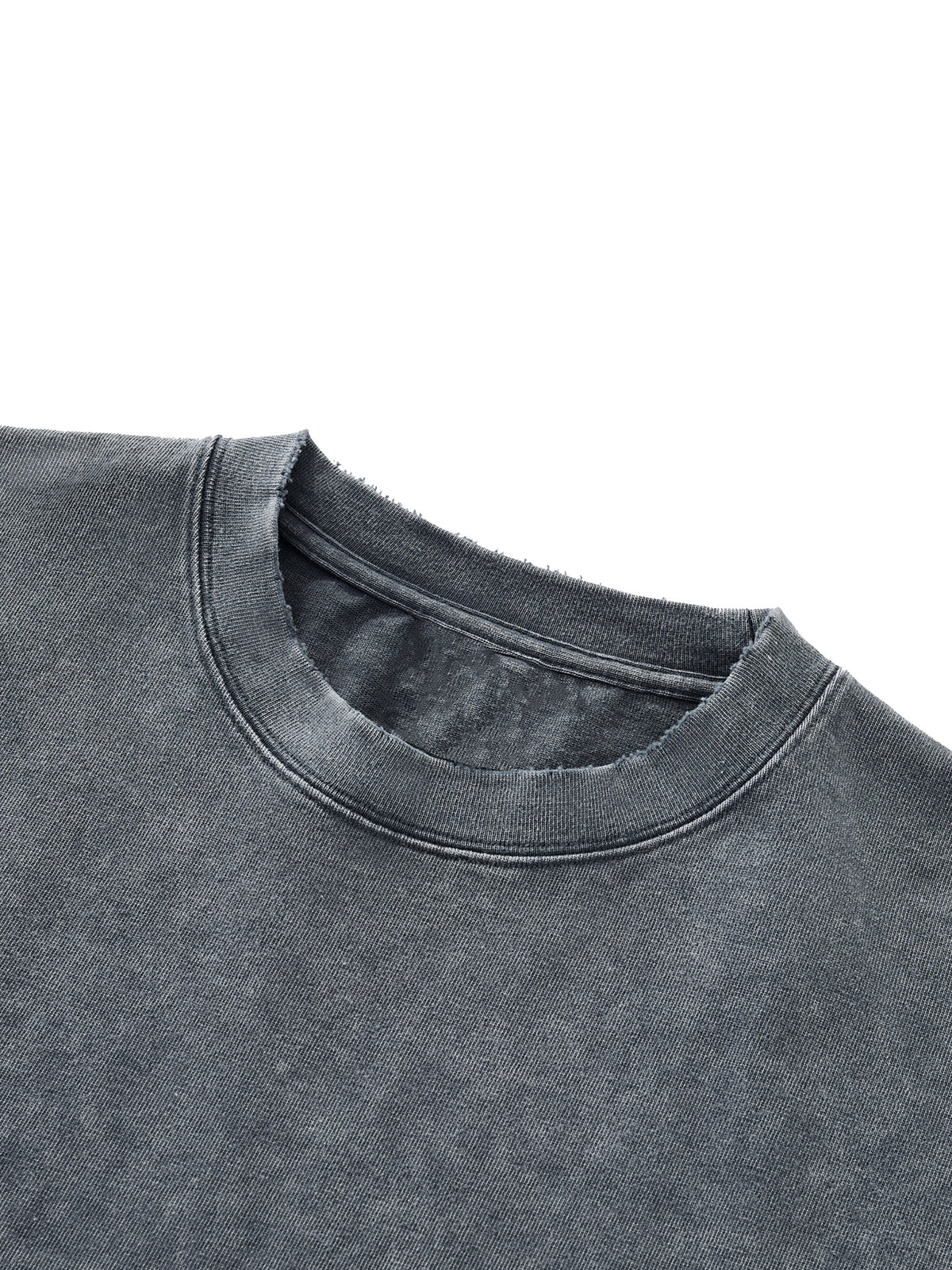Wolves Stone-Washed Raw-Hem Boxy T-Shirt