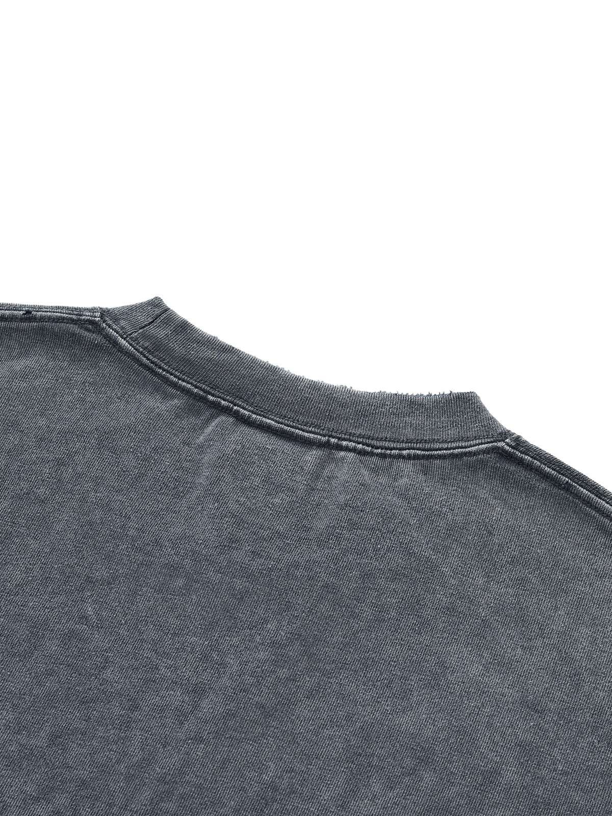 Taming Chaos Snow-Washed Raw-Hem Boxy T-Shirt
