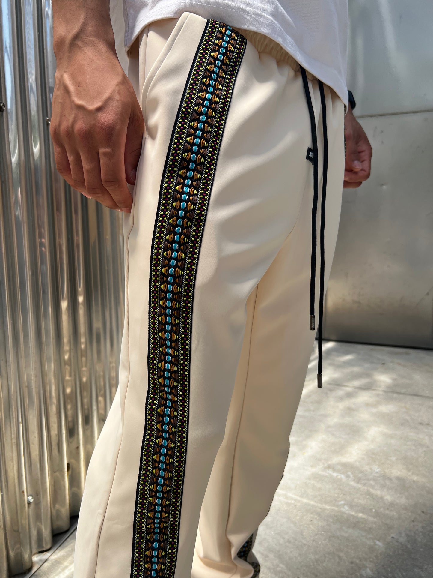 Cream Avery Jogger Pants