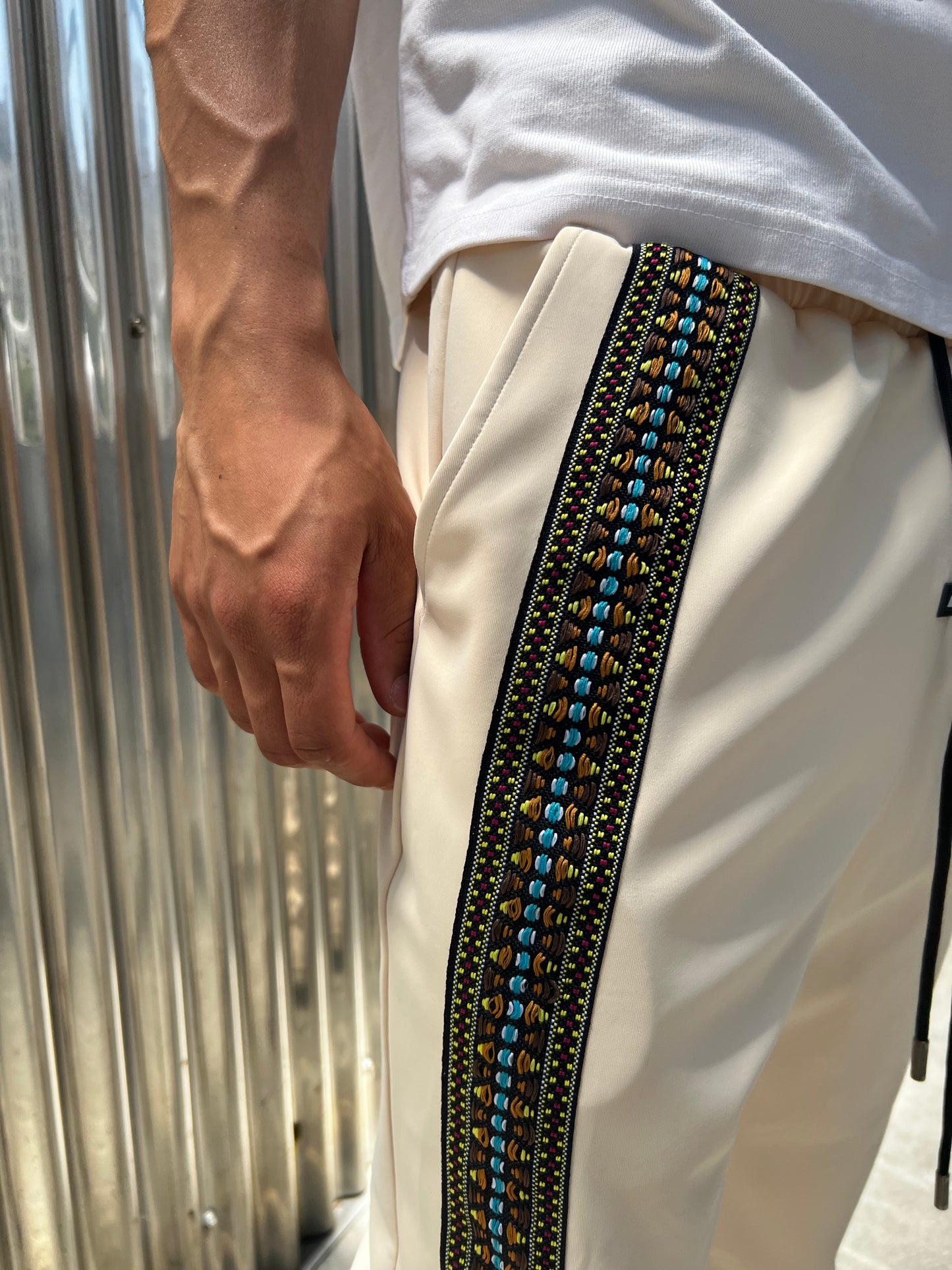 Cream Avery Jogger Pants