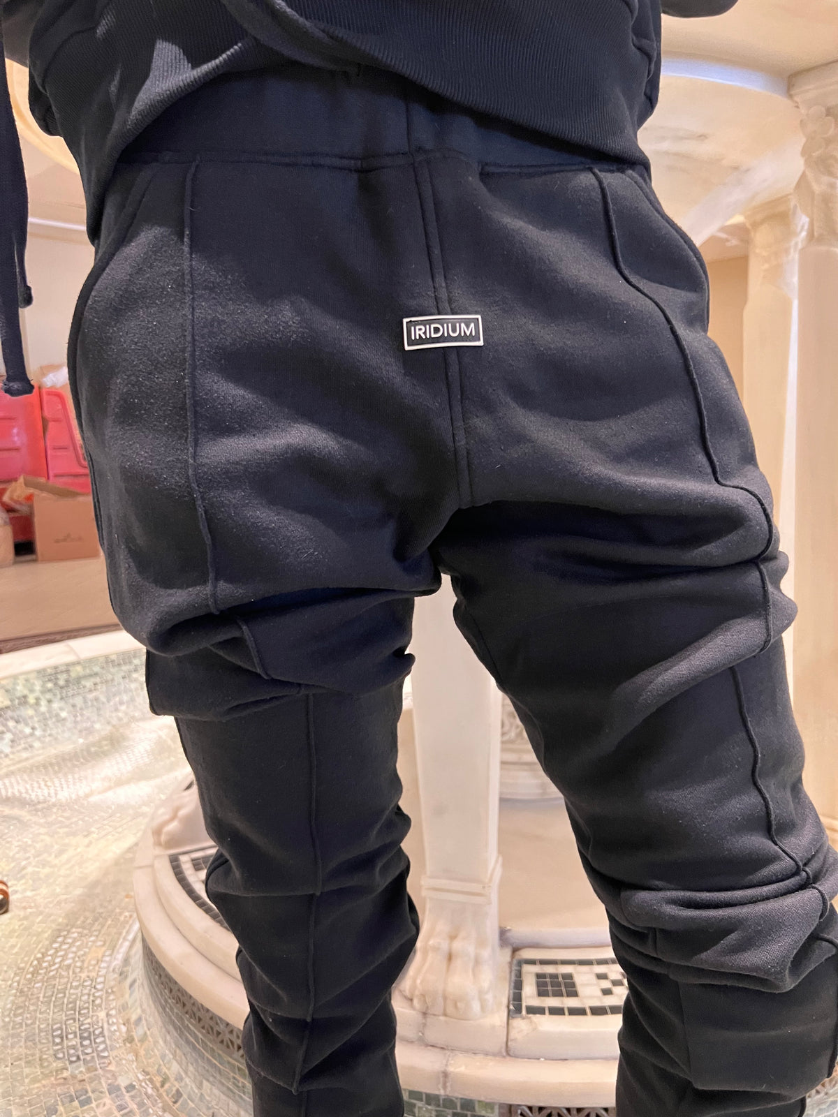 Black Stacked Joggers