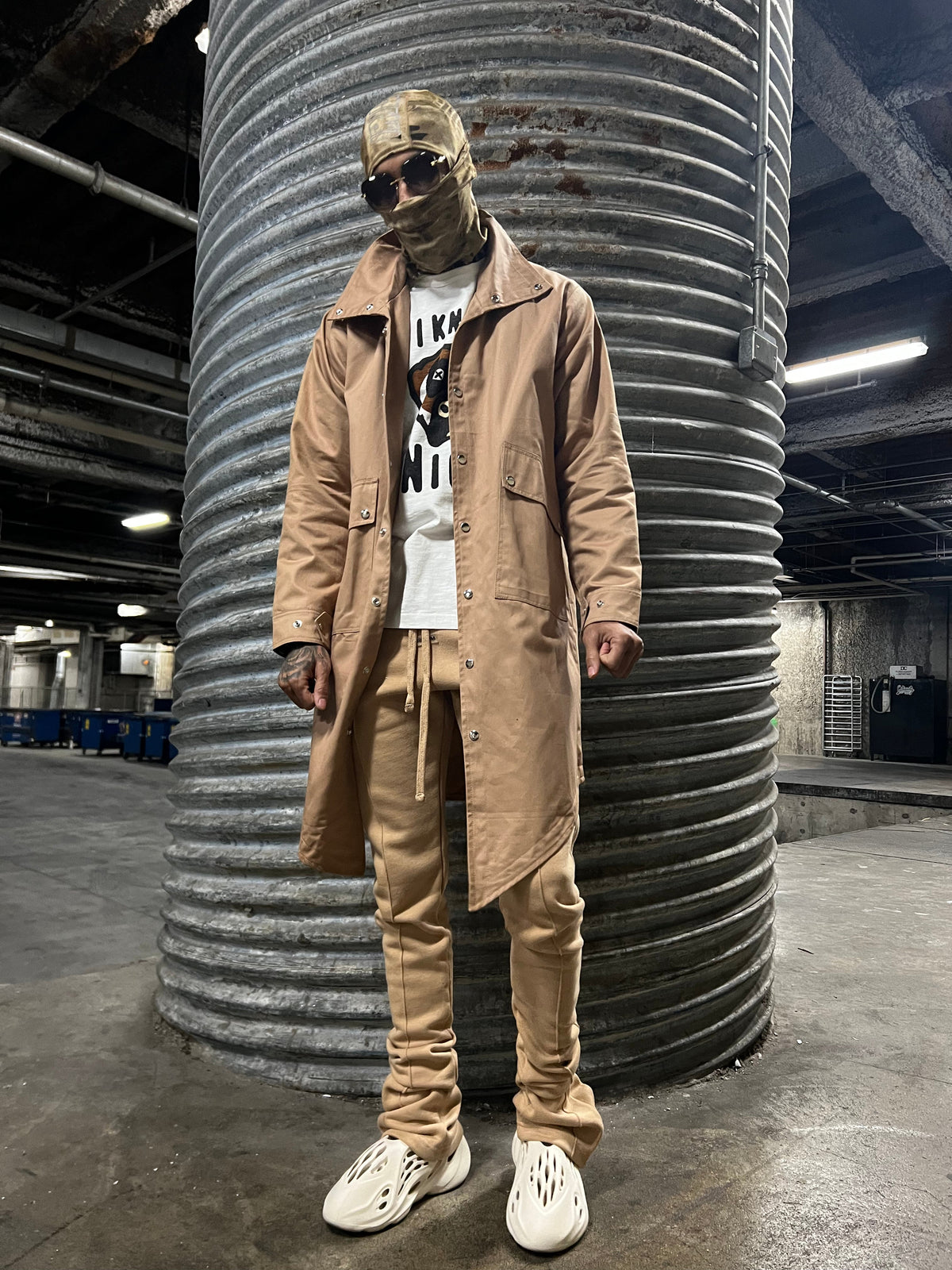 Khaki V Trench Coat